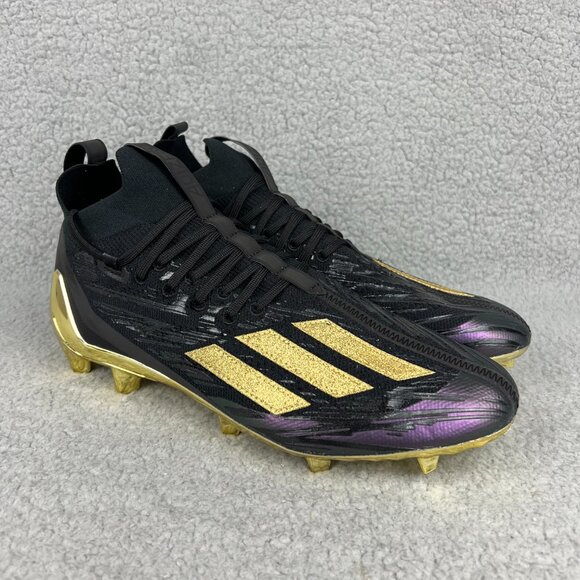 purple and yellow football cleats